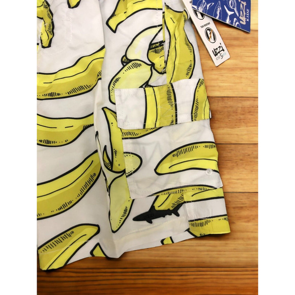 UZZI Banana Swimsuit Swim Boys Shorts Trunks Size S NWT Vacation Fun Pool - Picture 9 of 11